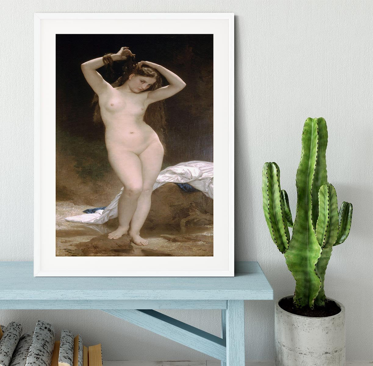 Bather By Bouguereau Framed Print - Canvas Art Rocks - 5