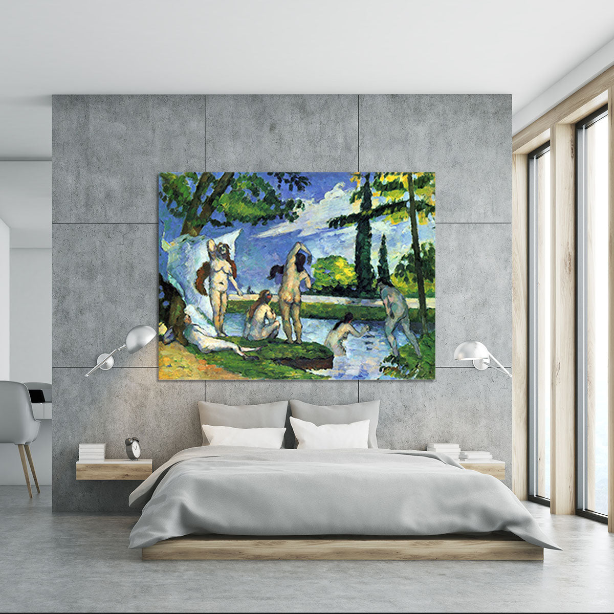 Bathers 4 by Cezanne Canvas Print or Poster - Canvas Art Rocks - 5
