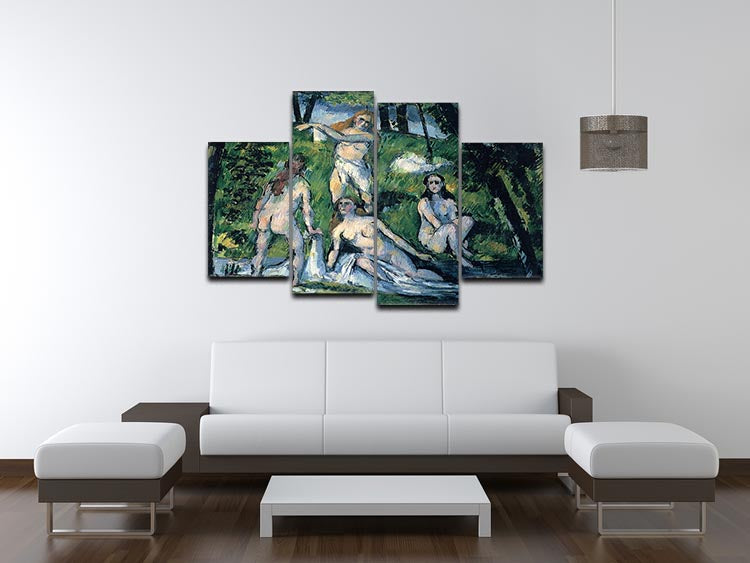 Bathers by Cezanne 4 Split Panel Canvas - Canvas Art Rocks - 3