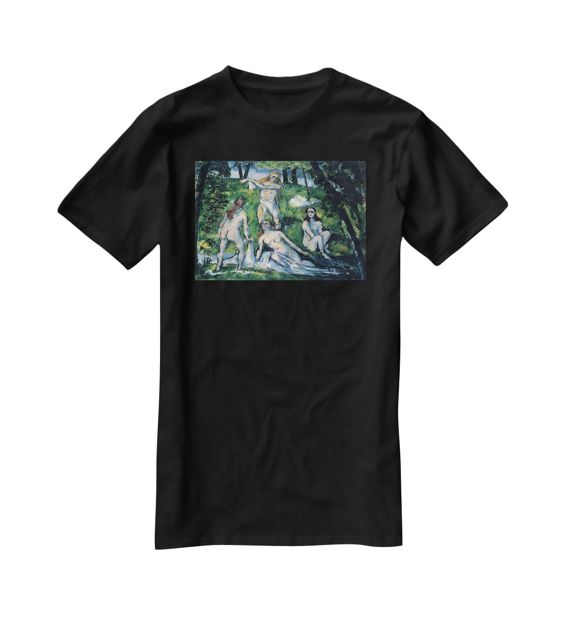 Bathers by Cezanne T-Shirt - Canvas Art Rocks - 1