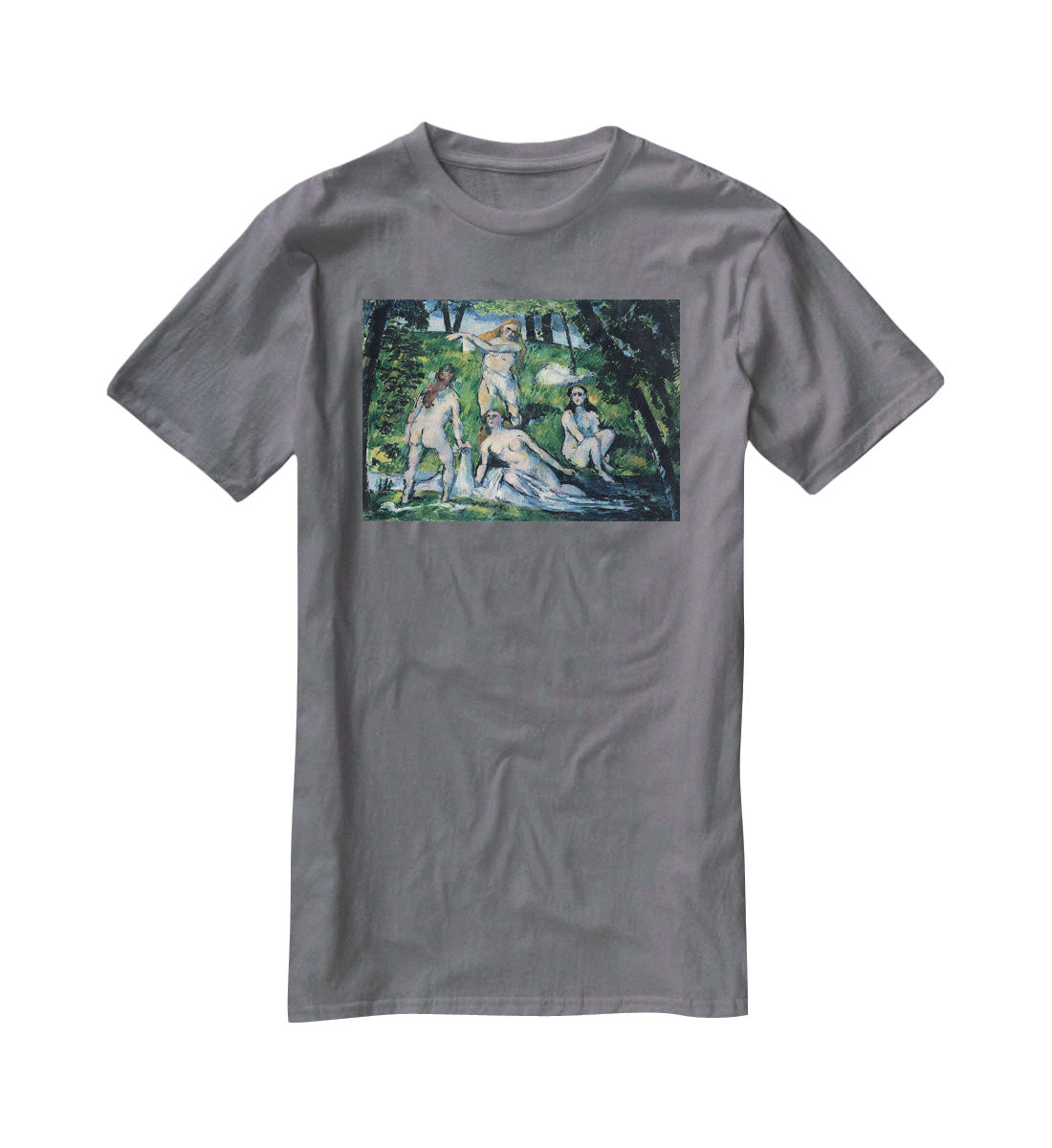 Bathers by Cezanne T-Shirt - Canvas Art Rocks - 3