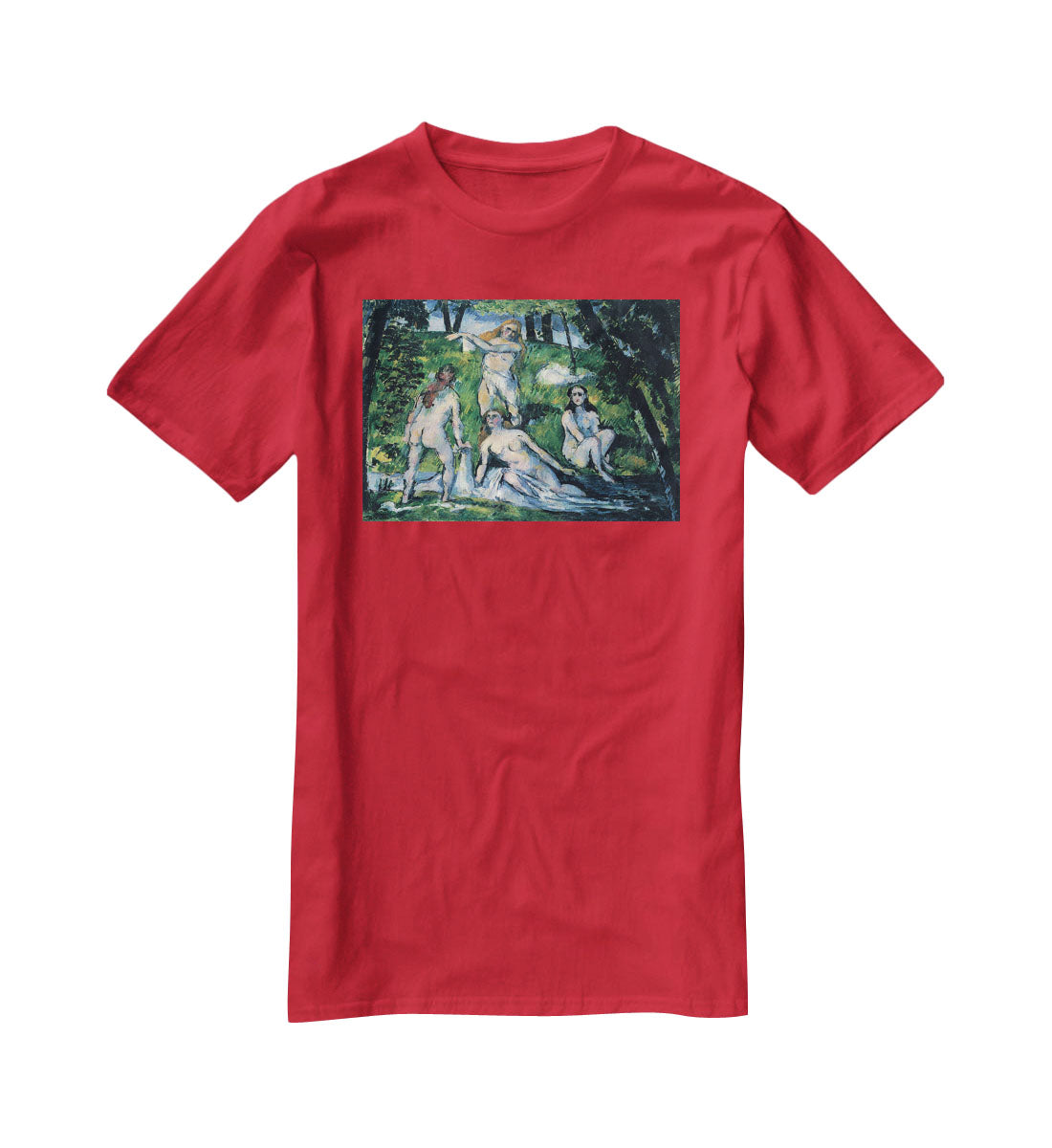 Bathers by Cezanne T-Shirt - Canvas Art Rocks - 4