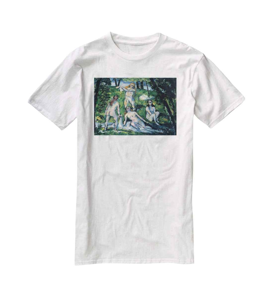 Bathers by Cezanne T-Shirt - Canvas Art Rocks - 5