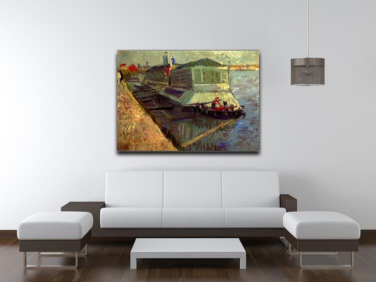 Bathing Float on the Seine at Asniere by Van Gogh Canvas Print & Poster - Canvas Art Rocks - 4