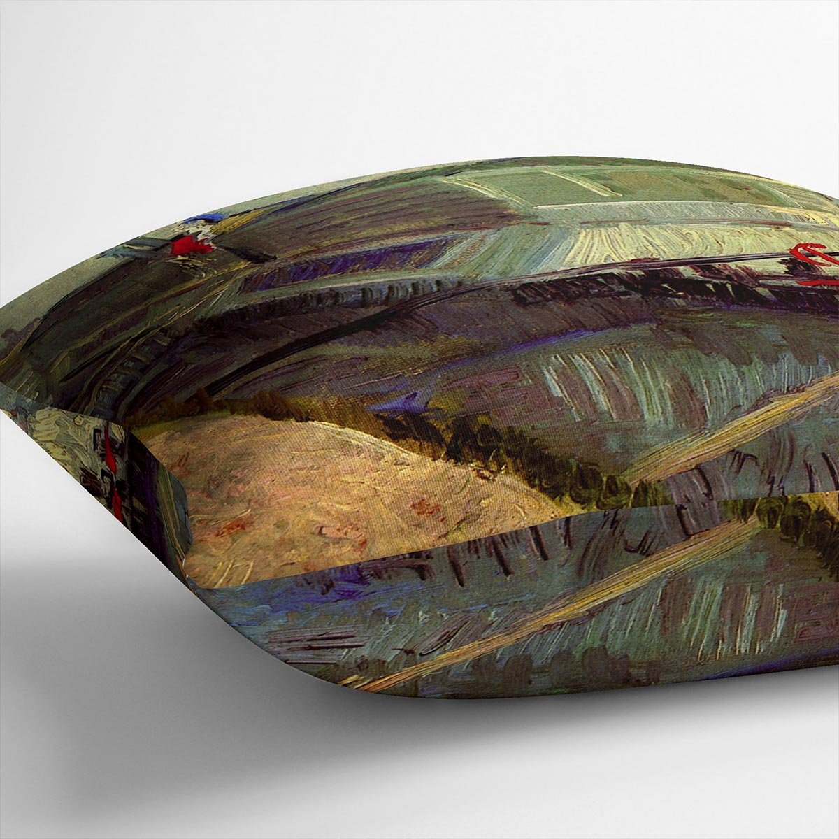 Bathing Float on the Seine at Asniere by Van Gogh Throw Pillow