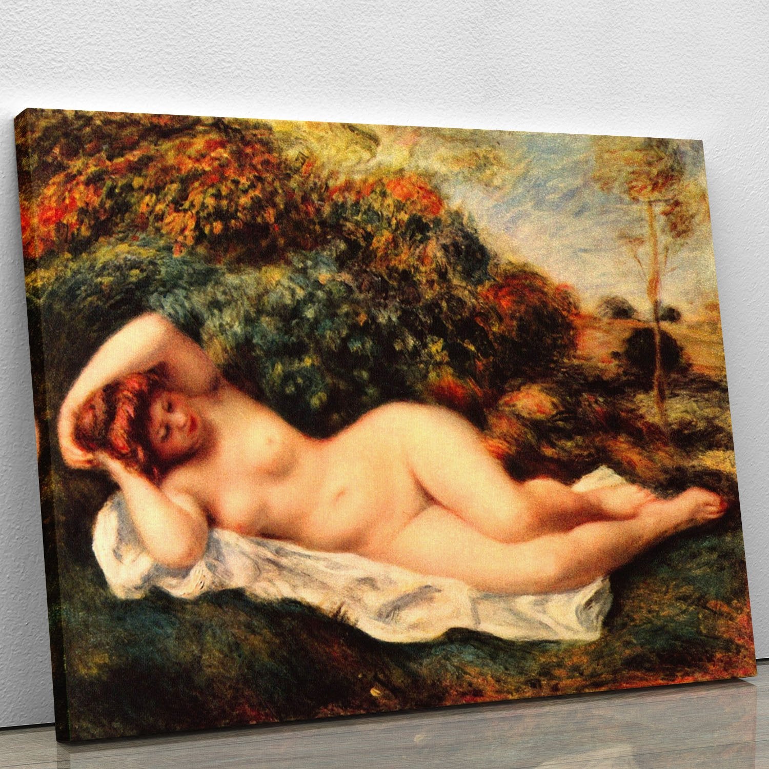 Bathing sleeping the baker by Renoir Canvas Print or Poster