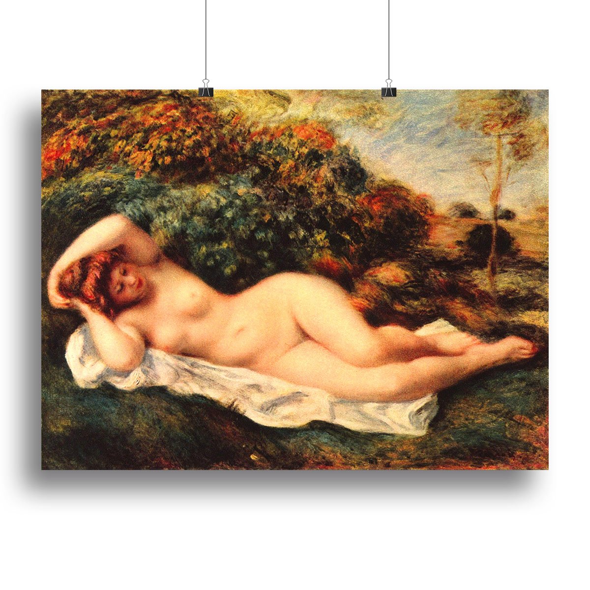 Bathing sleeping the baker by Renoir Canvas Print or Poster
