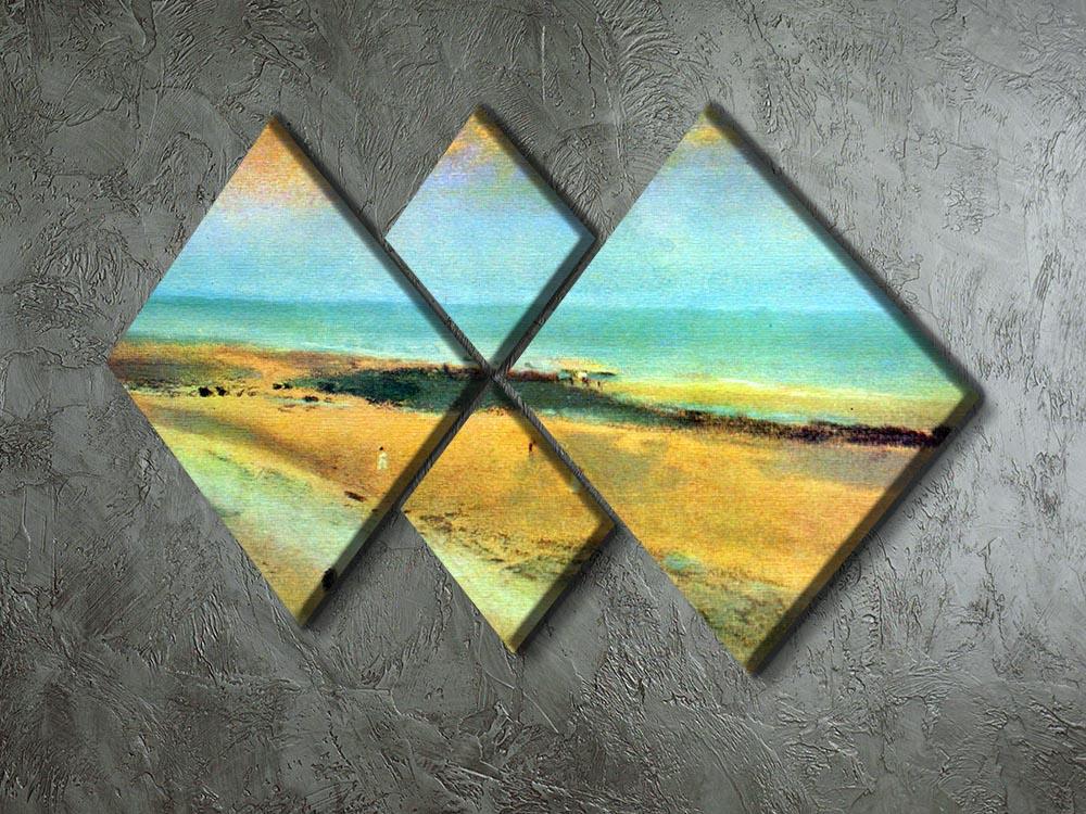 Beach at low tide 1 by Degas 4 Square Multi Panel Canvas - Canvas Art Rocks - 2