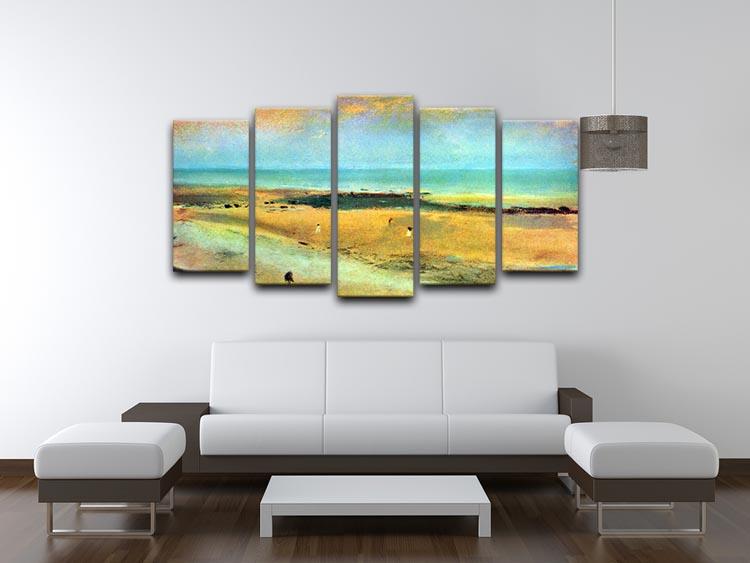Beach at low tide 1 by Degas 5 Split Panel Canvas - Canvas Art Rocks - 3