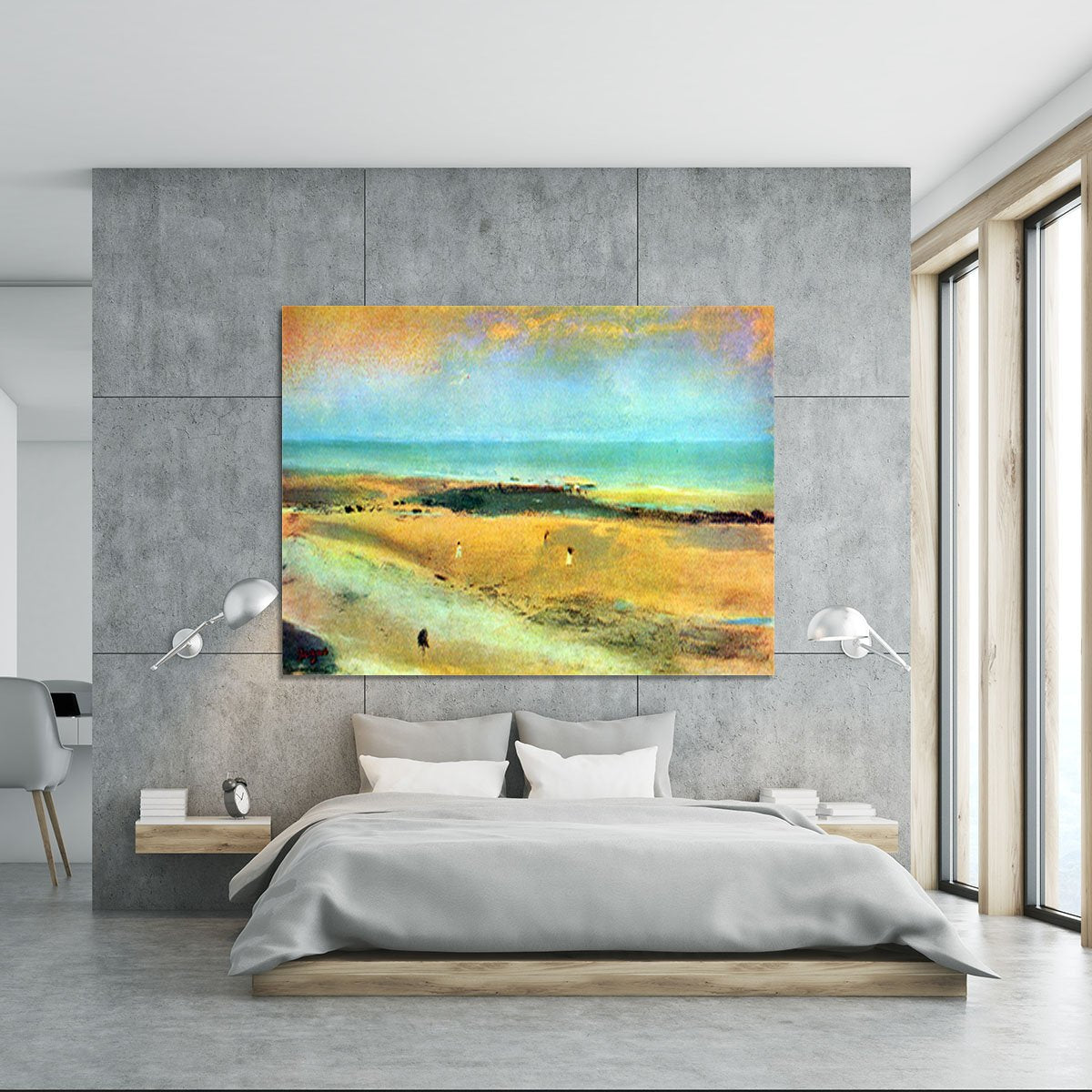 Beach at low tide 1 by Degas Canvas Print or Poster
