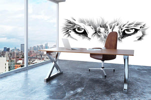 Beautiful Wolf face illustration Wall Mural Wallpaper - Canvas Art Rocks - 3