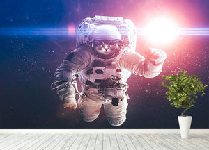 Beautiful cat in outer space Wall Mural Wallpaper - Canvas Art Rocks - 4