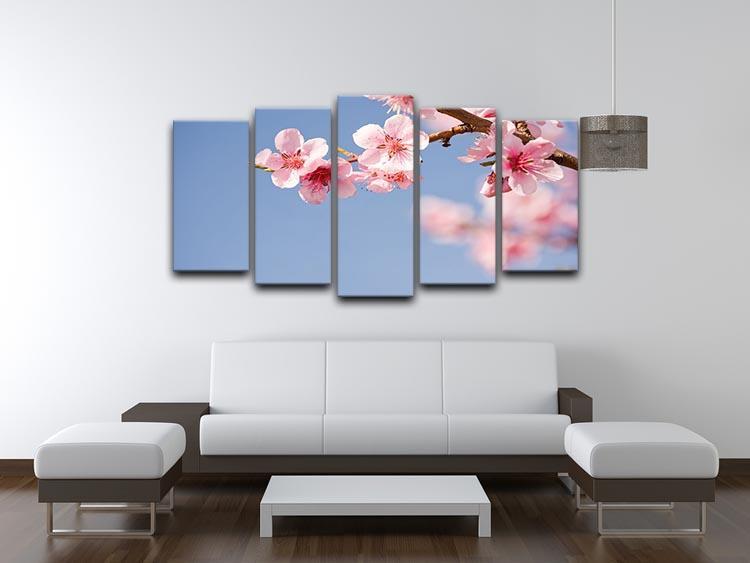 Beautiful colorful fresh spring flowers 5 Split Panel Canvas  - Canvas Art Rocks - 3