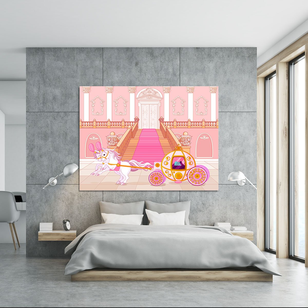 Beautiful fairytale pink carriage Canvas Print or Poster