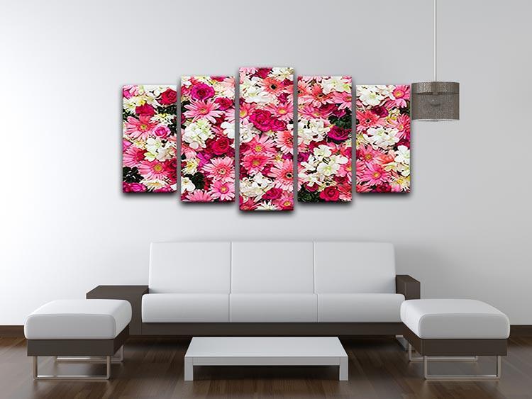 Beautiful flowers for wedding 5 Split Panel Canvas  - Canvas Art Rocks - 3