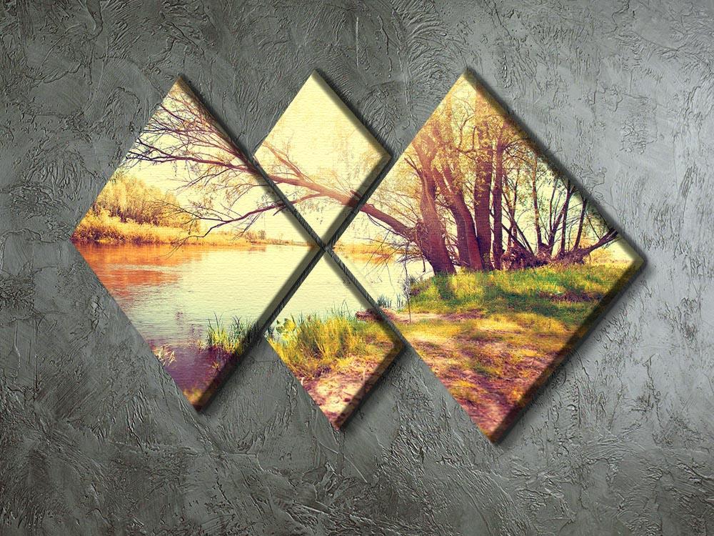 Beautiful scene 4 Square Multi Panel Canvas  - Canvas Art Rocks - 2