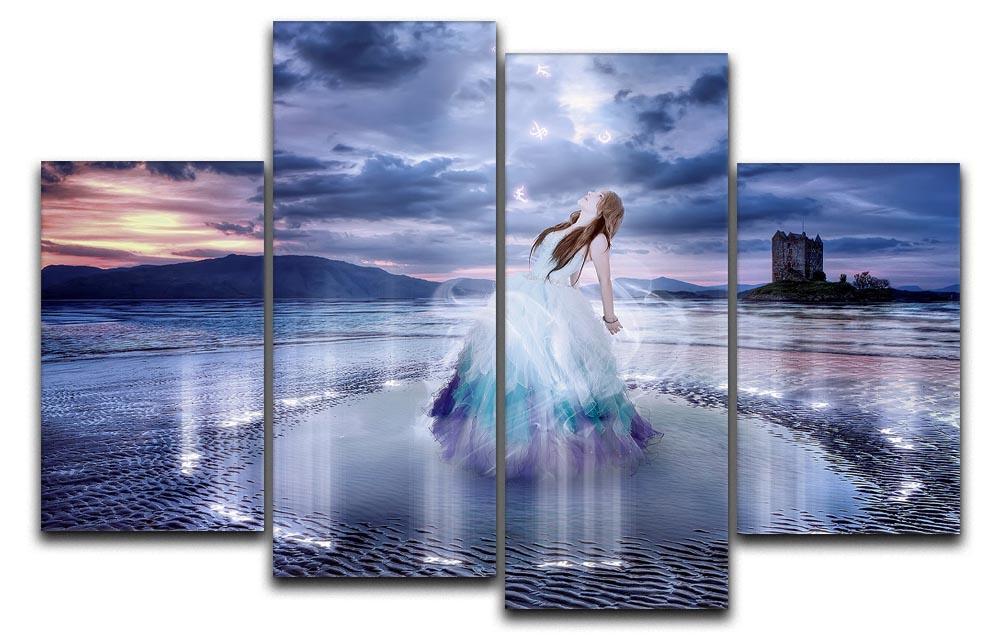 Beautiful sorceress 4 Split Panel Canvas  - Canvas Art Rocks - 1