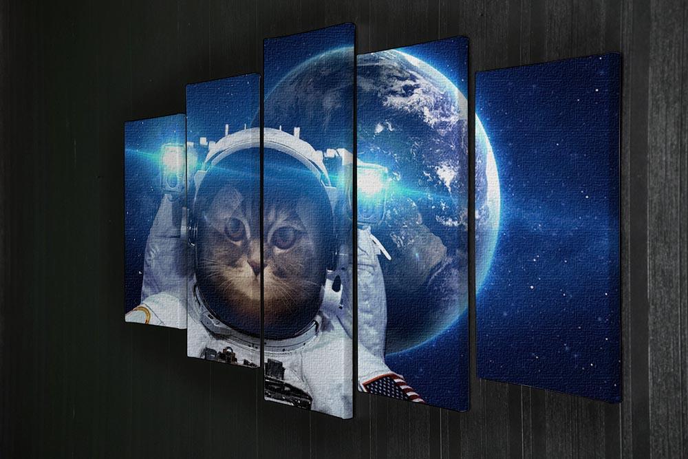 Beautiful tabby cat in outer space 5 Split Panel Canvas - Canvas Art Rocks - 2