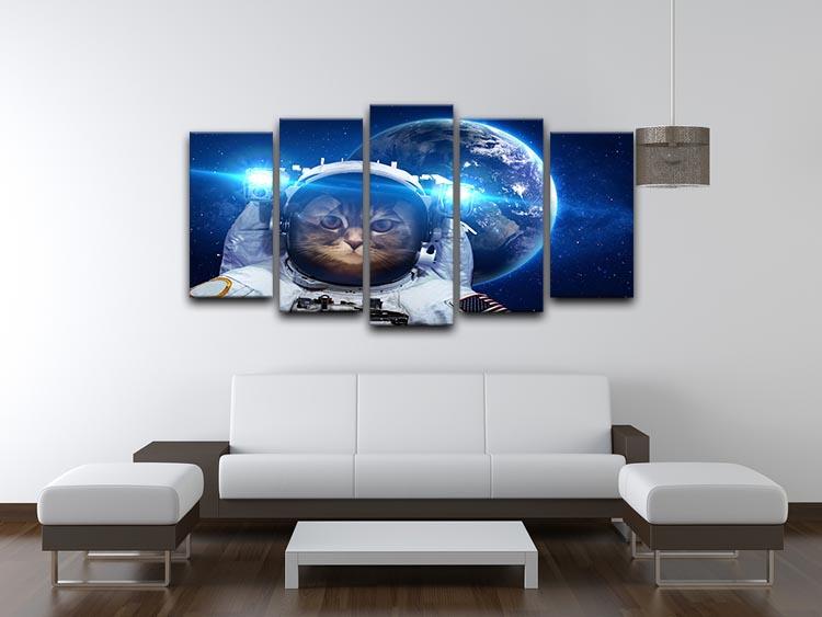 Beautiful tabby cat in outer space 5 Split Panel Canvas - Canvas Art Rocks - 3