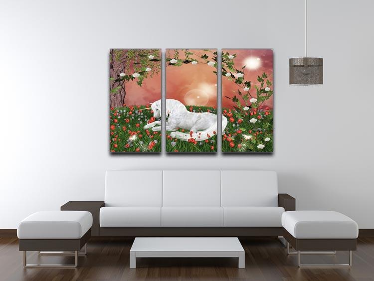 Beautiful unicorn 3 Split Panel Canvas Print - Canvas Art Rocks - 3