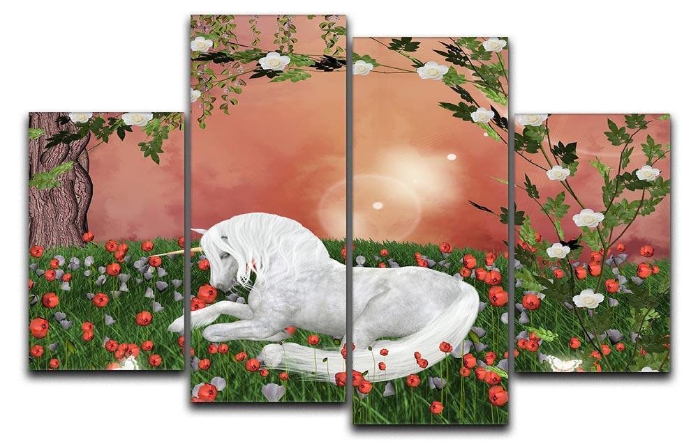 Beautiful unicorn 4 Split Panel Canvas  - Canvas Art Rocks - 1
