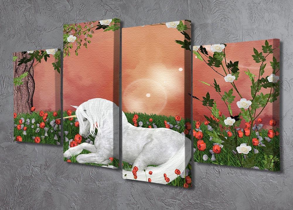 Beautiful unicorn 4 Split Panel Canvas  - Canvas Art Rocks - 2