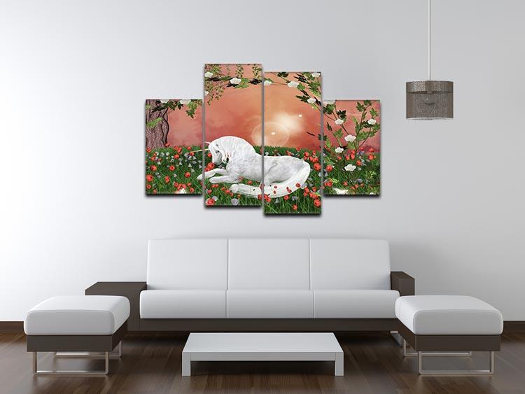 Beautiful unicorn 4 Split Panel Canvas  - Canvas Art Rocks - 3