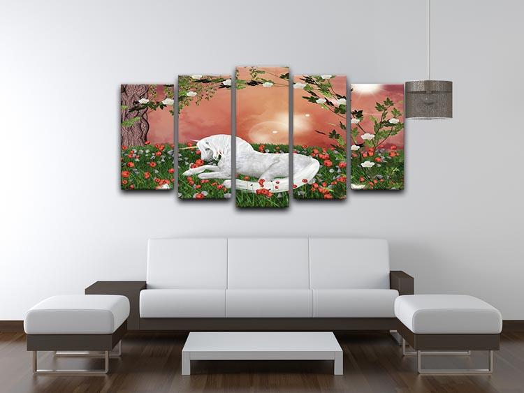 Beautiful unicorn 5 Split Panel Canvas  - Canvas Art Rocks - 3