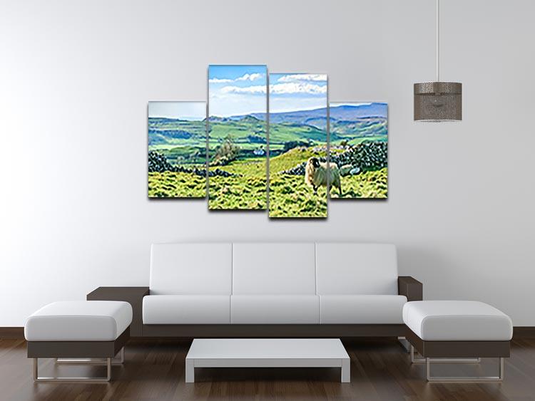 Beautiful yorkshire dales landscape 4 Split Panel Canvas - Canvas Art Rocks - 3