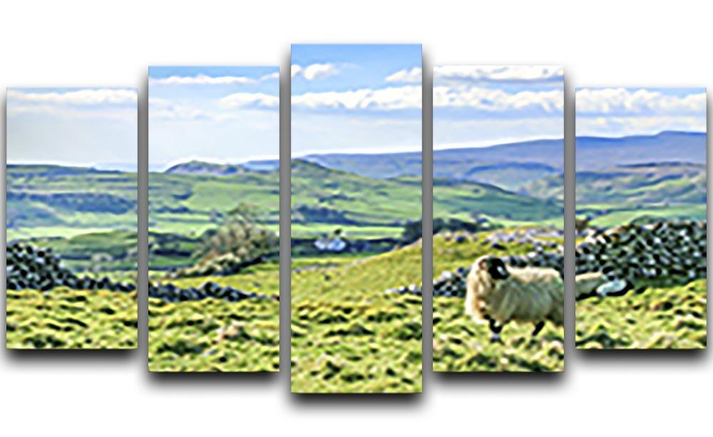 Beautiful yorkshire dales landscape 5 Split Panel Canvas - Canvas Art Rocks - 1