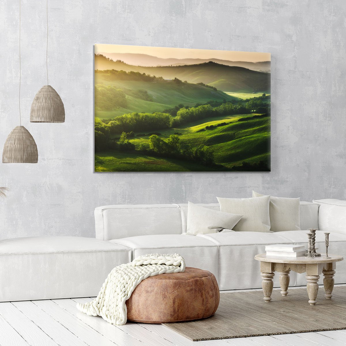 Beautifully illuminated landscape Canvas Print or Poster