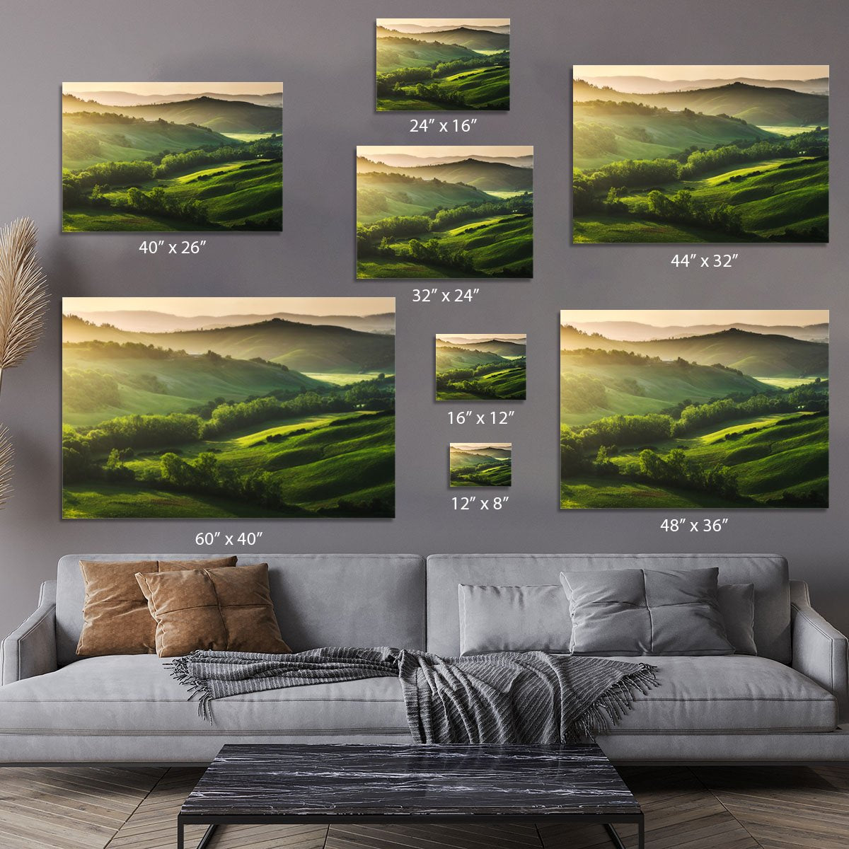 Beautifully illuminated landscape Canvas Print or Poster