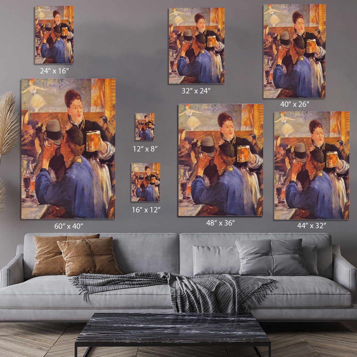 Beer Waitress by Manet Canvas Print or Poster