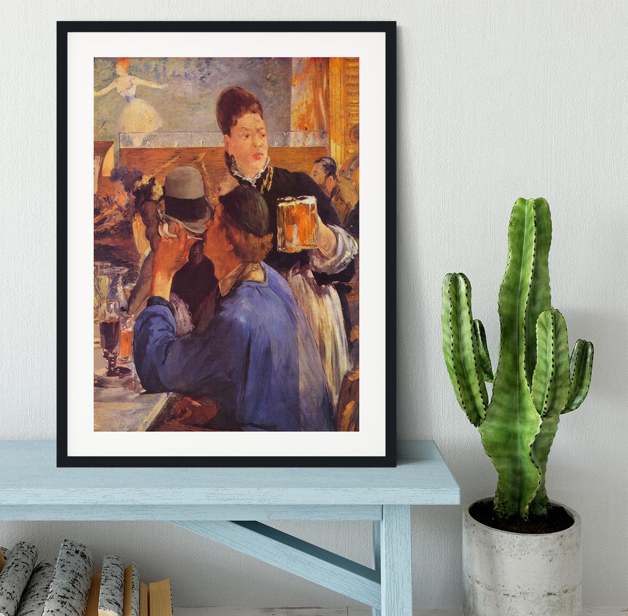 Beer Waitress by Manet Framed Print - Canvas Art Rocks - 1