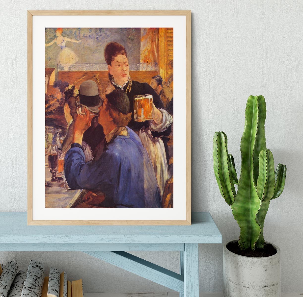 Beer Waitress by Manet Framed Print - Canvas Art Rocks - 3