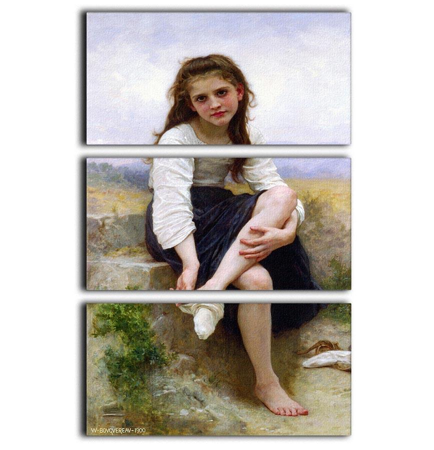 Before The Bath By Bouguereau 3 Split Panel Canvas Print - Canvas Art Rocks - 1