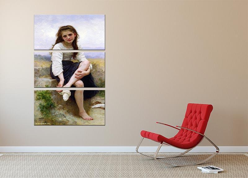 Before The Bath By Bouguereau 3 Split Panel Canvas Print - Canvas Art Rocks - 2
