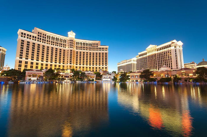 Bellagio Hotel Casino during sunset Wall Mural Wallpaper