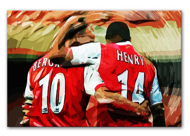 Dennis Bergkamp and Thierry Henry Print - Canvas Art Rocks - 1