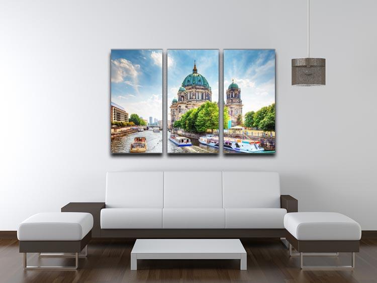 Berlin Cathedral Berliner Dom 3 Split Panel Canvas Print - Canvas Art Rocks - 3