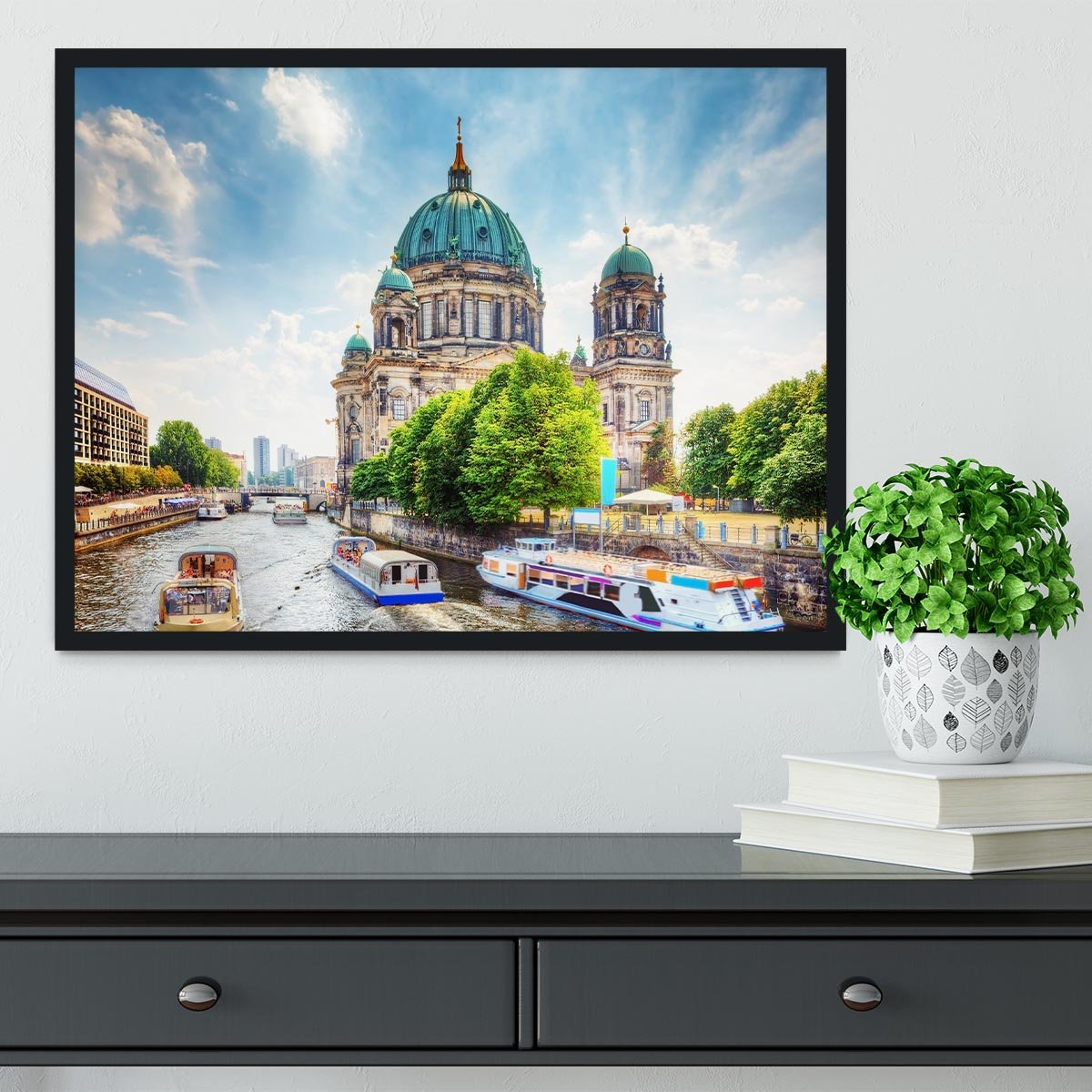 Berlin Cathedral Berliner Dom Framed Print - Canvas Art Rocks - 2