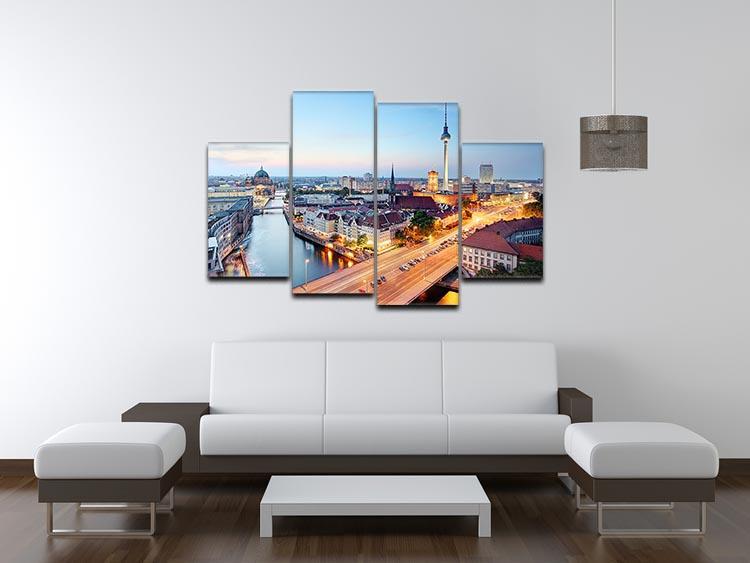 Berlin skyline 4 Split Panel Canvas  - Canvas Art Rocks - 3