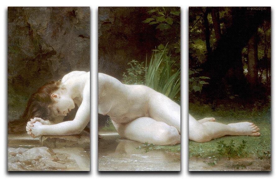 Biblis By Bouguereau 3 Split Panel Canvas Print - Canvas Art Rocks - 1