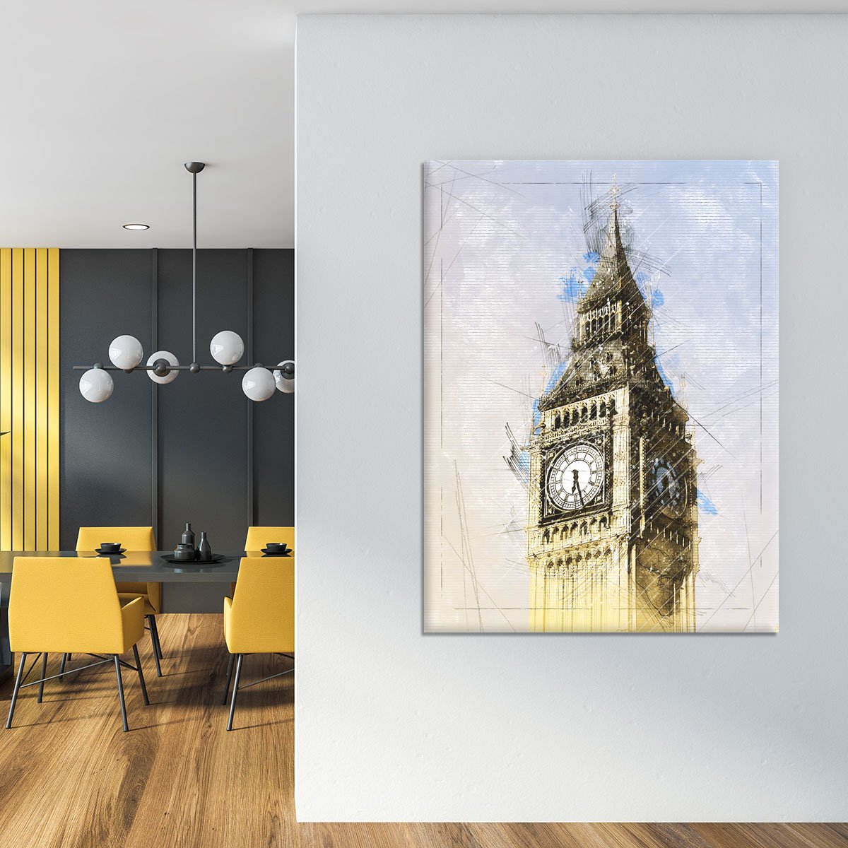 Big Ben Painting Canvas Print or Poster