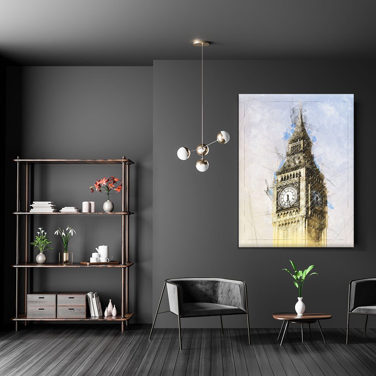 Big Ben Painting Canvas Print or Poster