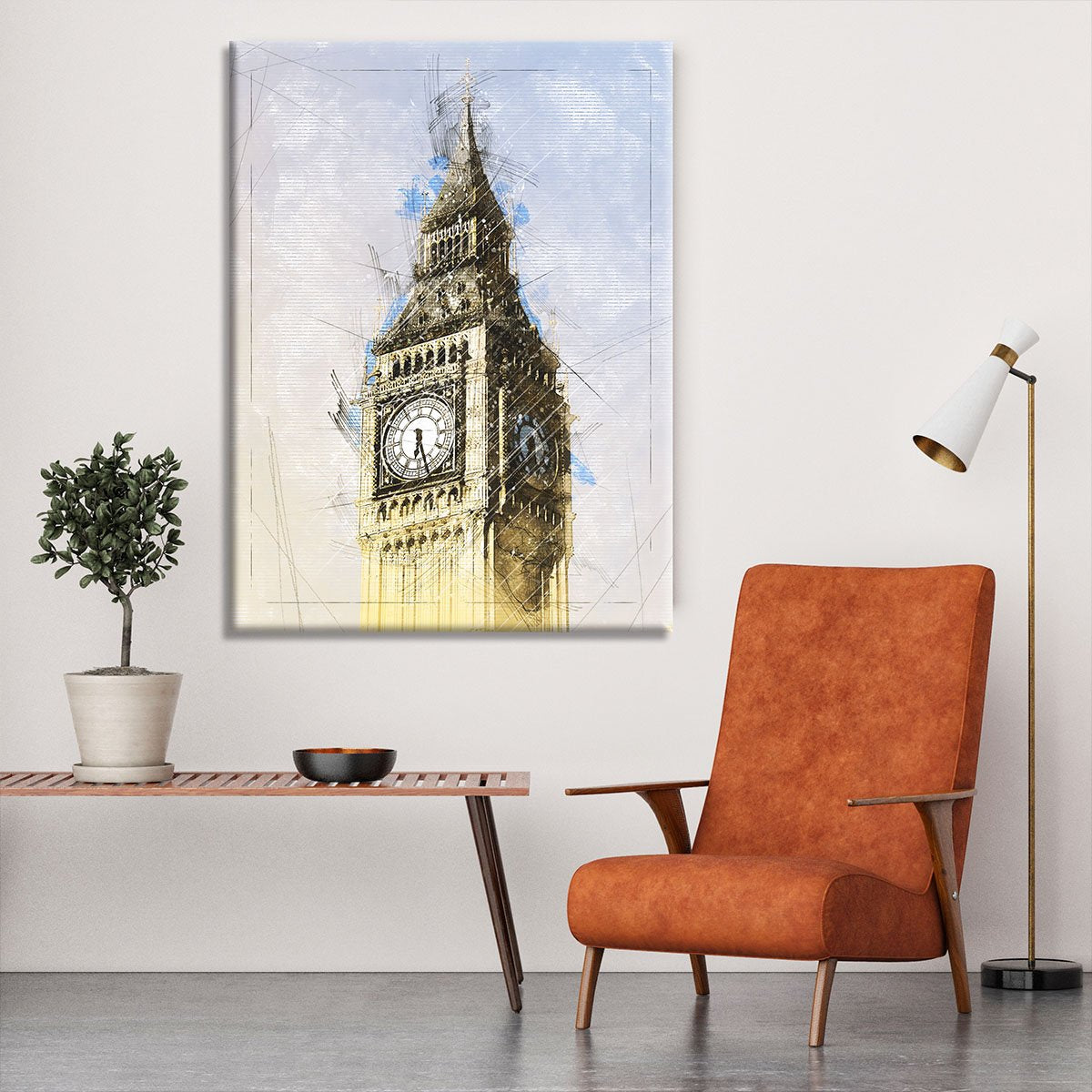 Big Ben Painting Canvas Print or Poster