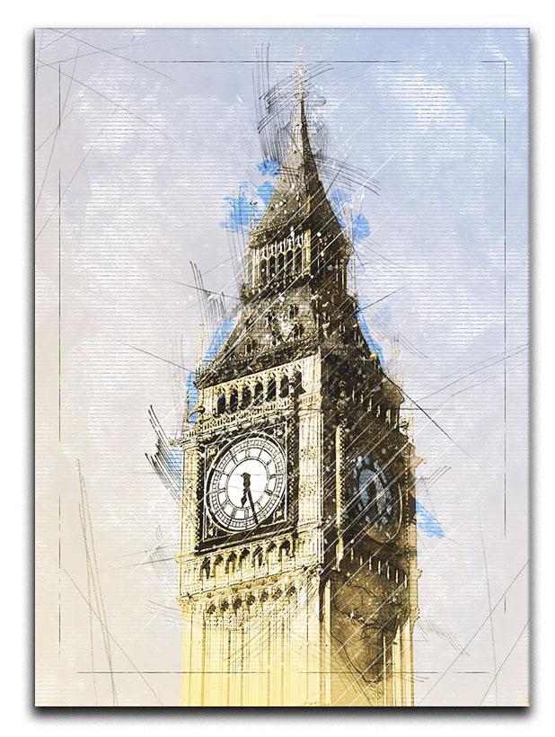 Big Ben Painting Canvas Print or Poster  - Canvas Art Rocks - 1