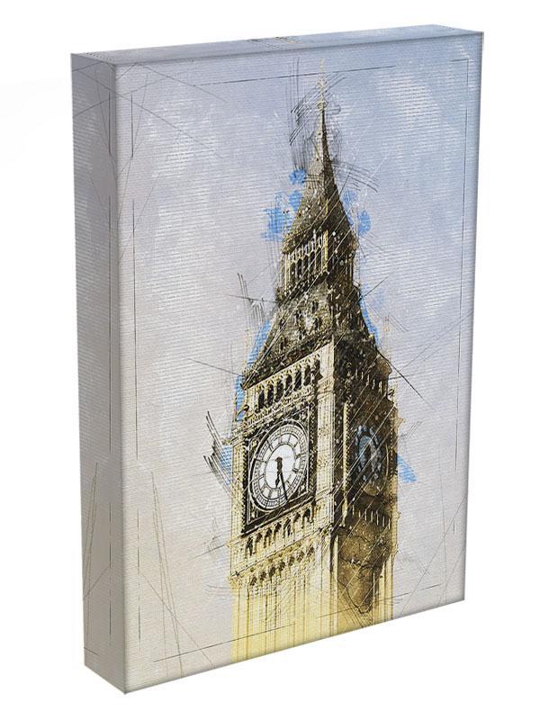Big Ben Painting Canvas Print or Poster - Canvas Art Rocks - 3