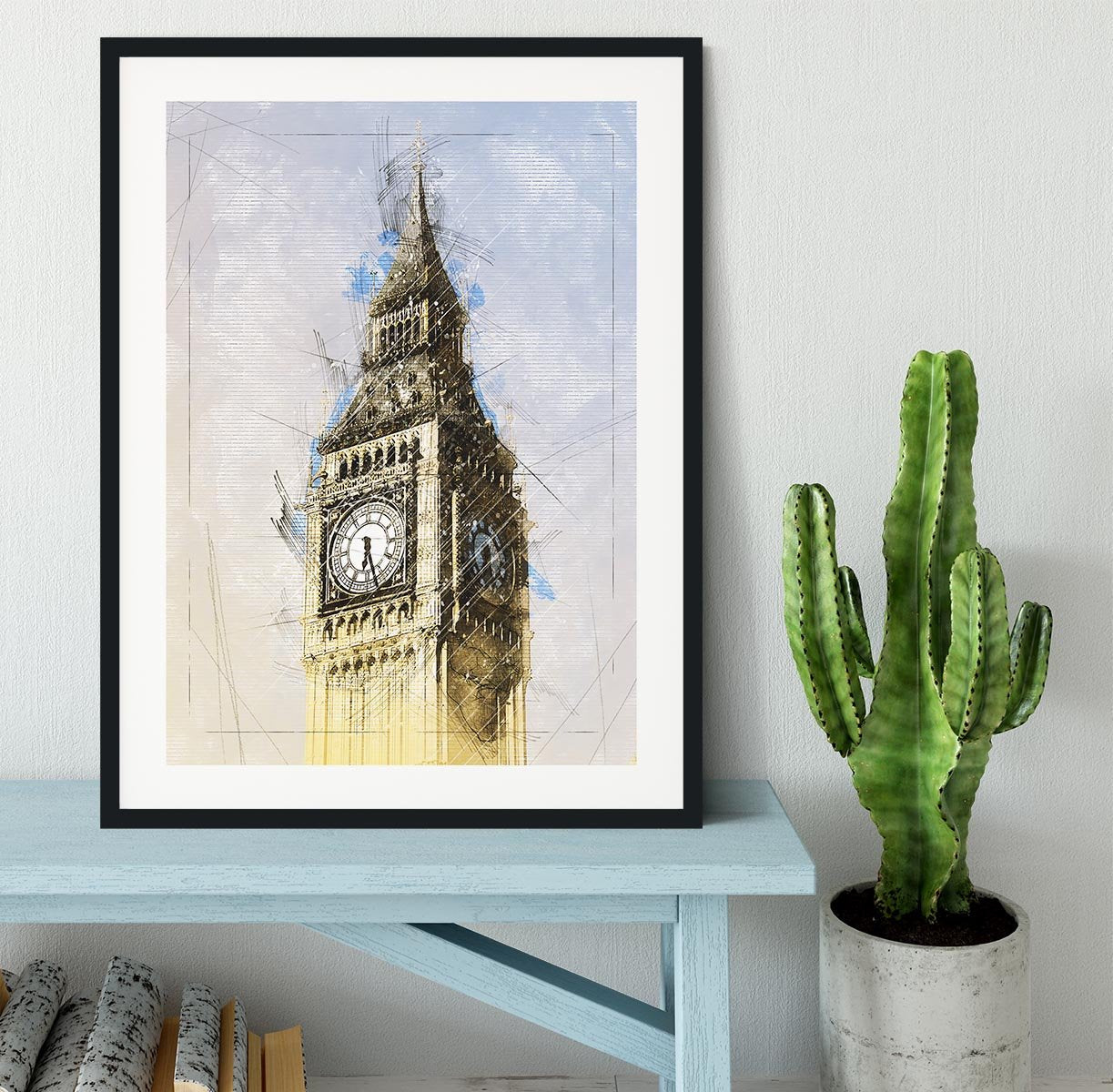 Big Ben Painting Framed Print - Canvas Art Rocks - 1