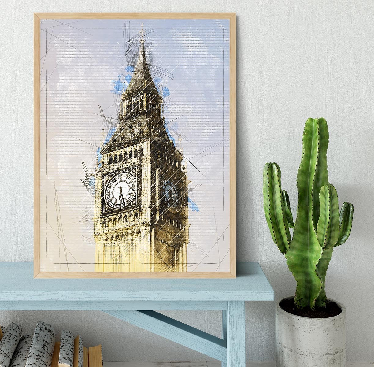 Big Ben Painting Framed Print - Canvas Art Rocks - 4